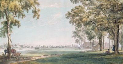 Eton College en Windsor vanaf de speelvelden door Paul Sandby